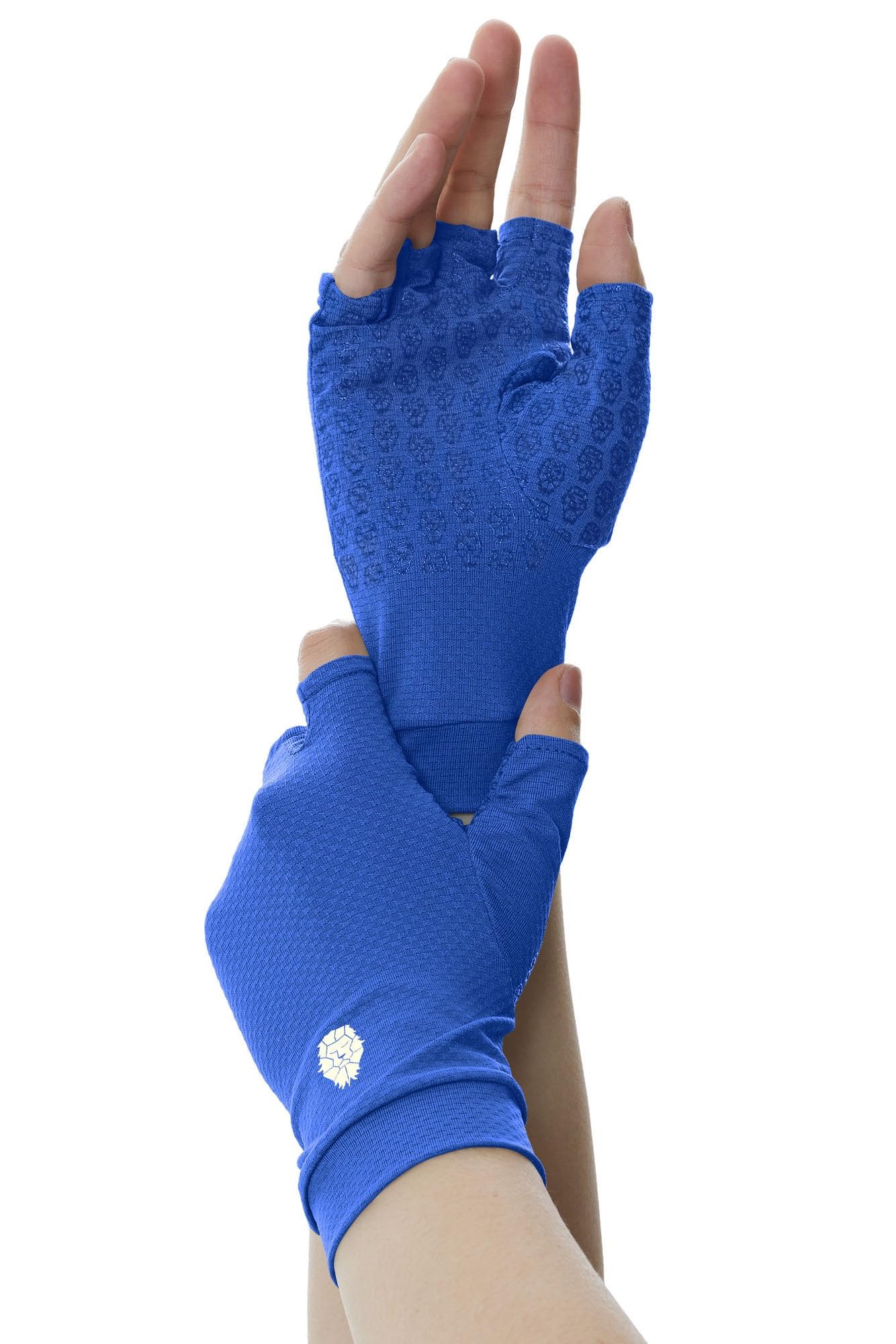 Men's Women's SPF Fingerless Gloves Mittens Sun Protection Unisex Driving Gloves UPF 50+ With Silicone Gel