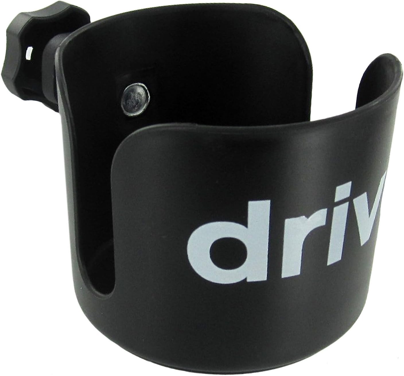 Universal Clamp-On Cup Holder For Walker, Rollator, & Wheelchair, 3 x 3 Inch, Black