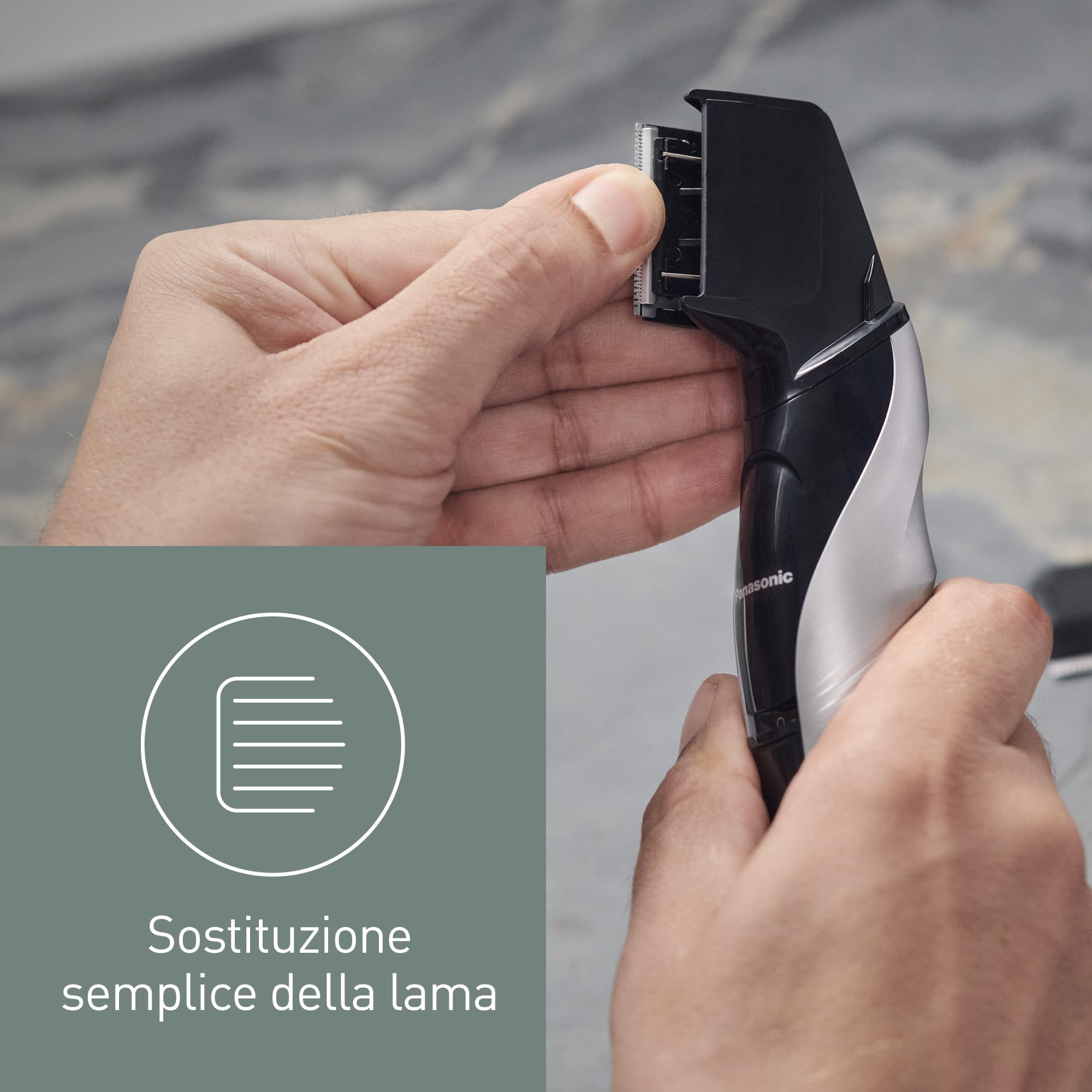 Panasonic WER9500Y1361 WER 9500 Y 1361, Testina di rasatura, Nero