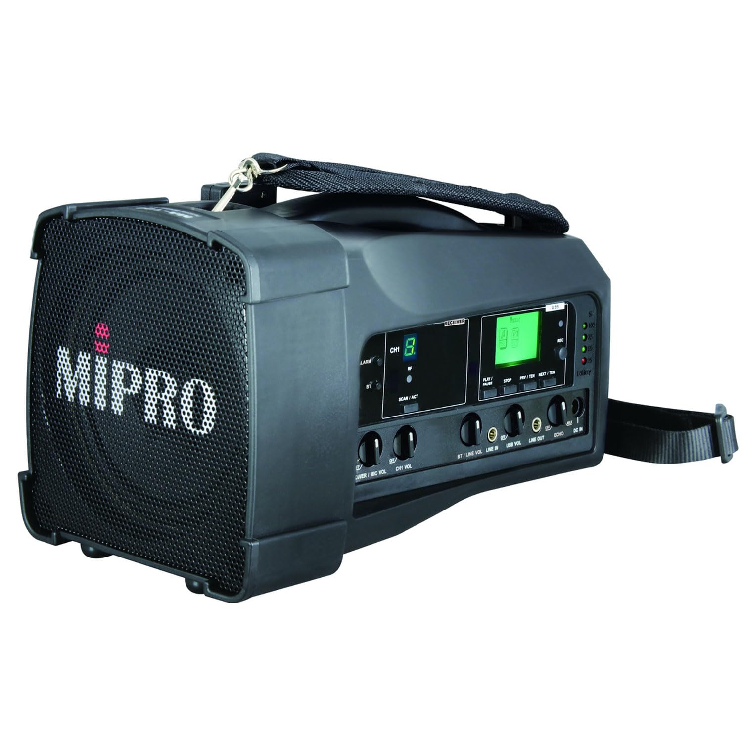 Mipro MA-100 przenośny system nagłośnienia 823-832 MHz ze statywem