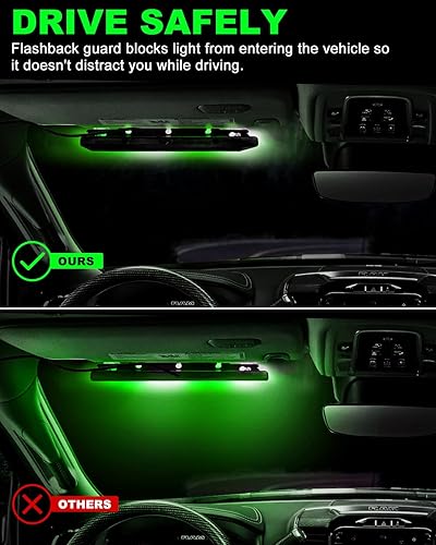 Miniatura 64 de HLauto Luces estroboscópicas de emergencia 6Z4J: luces de seguridad blancas rojas de 2 x 16.8 pulgadas, 48 luces LED intermitentes de advertencia