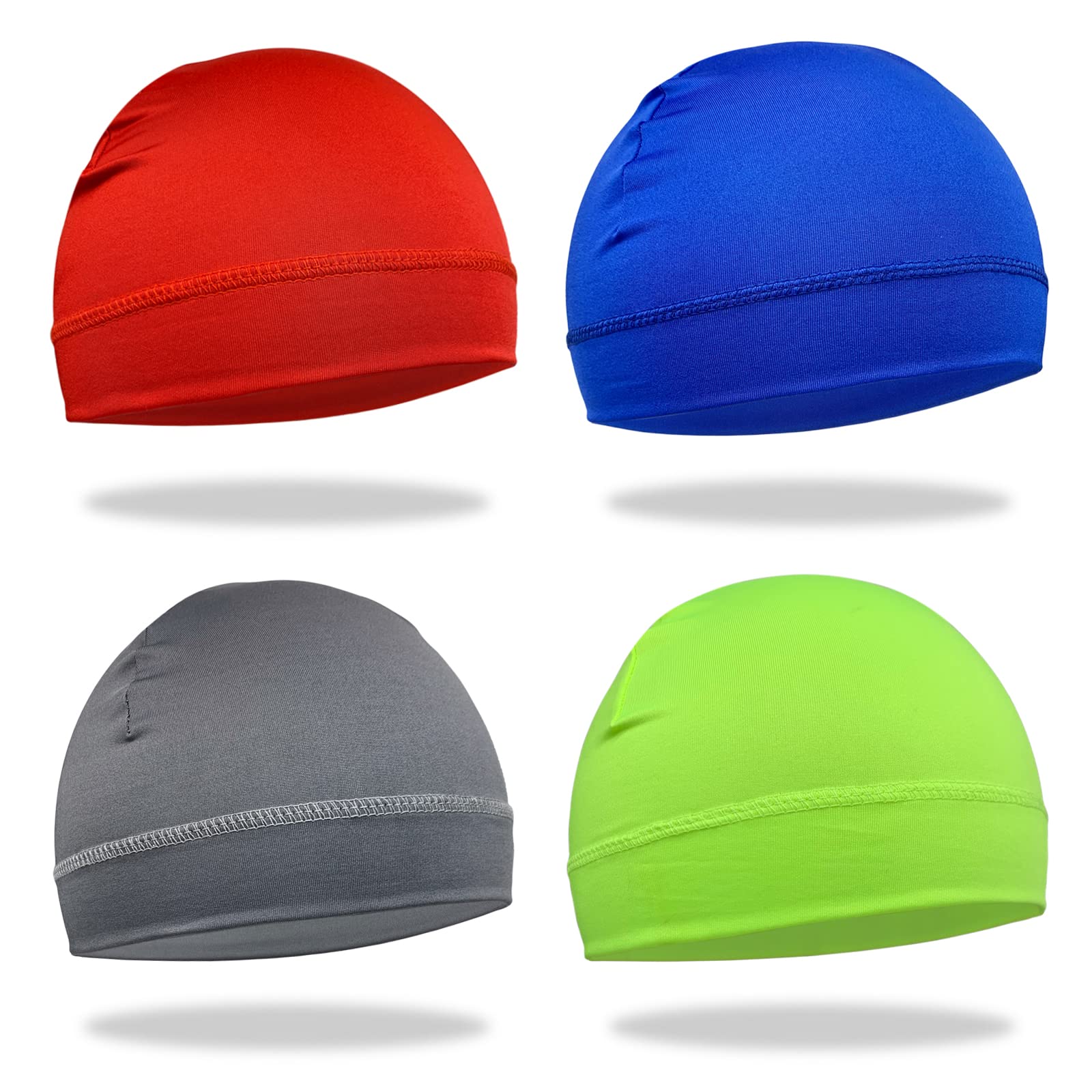 6 Pcs Skull Cap Sweat Wicking Helmet Liner Breathable Cycling Beanie Running Sports Hat Cooling Head Wraps for Men