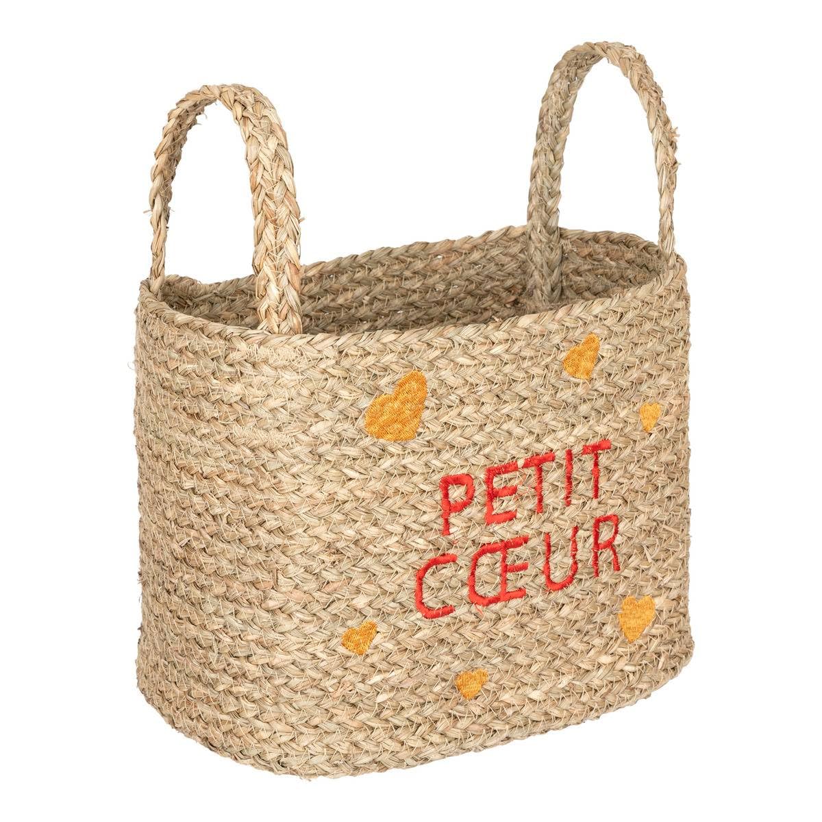 Atmosphera - Lot de 3 paniers Enfant neree Motif cœur l28/33/38cm