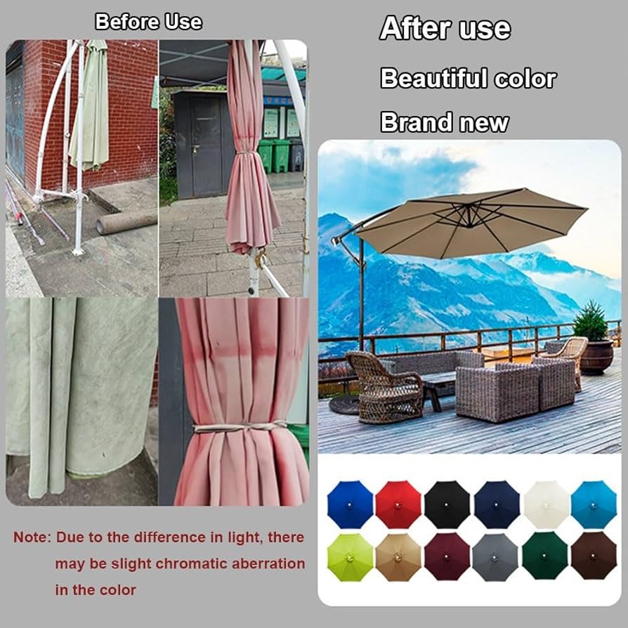Replacement Garden Parasol Canvas, 2/2.7/3M Umbrella