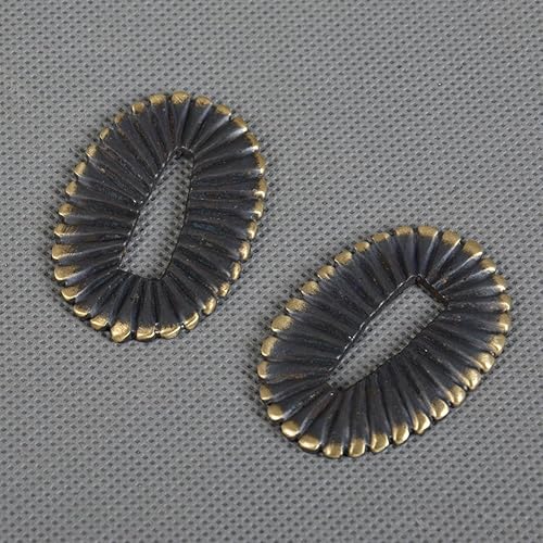 Miniatura 2 de Brass Sword Seppa Spacer for Japanese Samurai Swords Replacement 2 Pcs