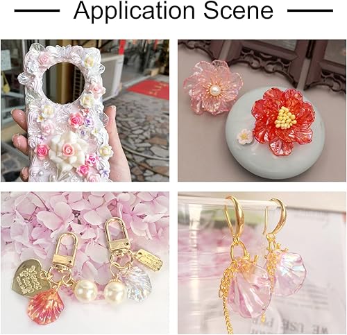 Miniatura 62 de Craftdady Dijes de cuentas de hojas de arce transparentes, colgantes colgantes de adorno para colgar, bonitos dijes para collares, pulseras, Hoja