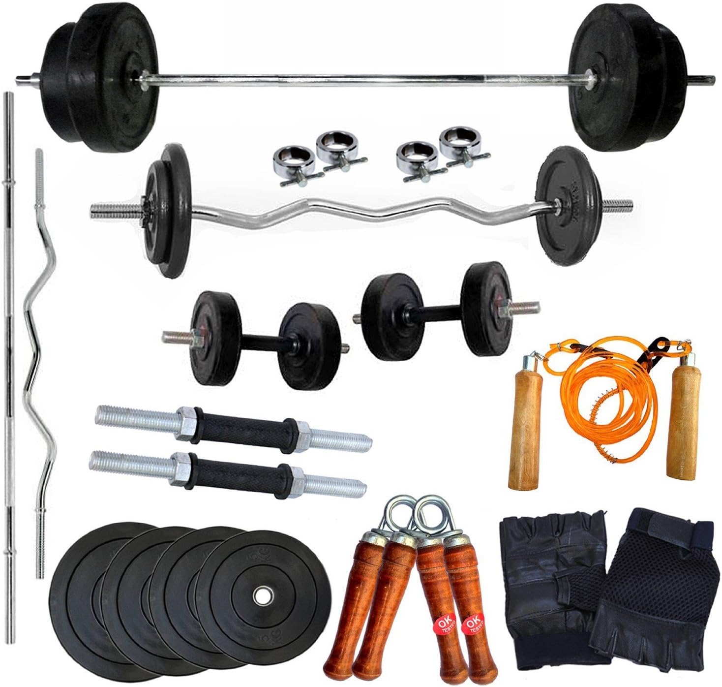 BODY MAXX PVC Home Gym 20 Kg Combo,Black