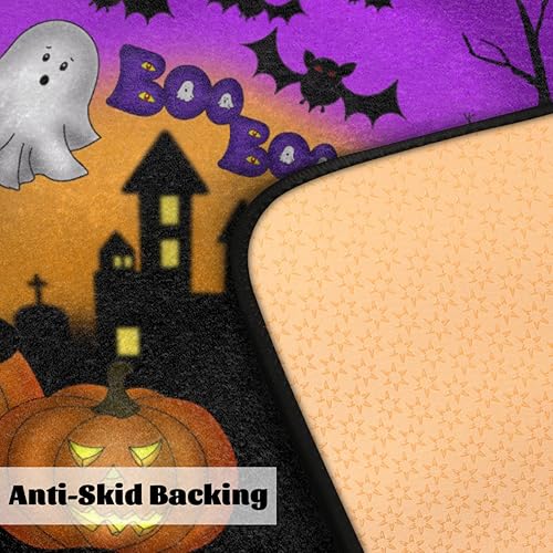 Miniatura 4 de cfpolar Alfombra de cocina de fantasma, castillo de Halloween, antideslizante, antifatiga, tapete de cocina para piso, tapete de cocina acolchado