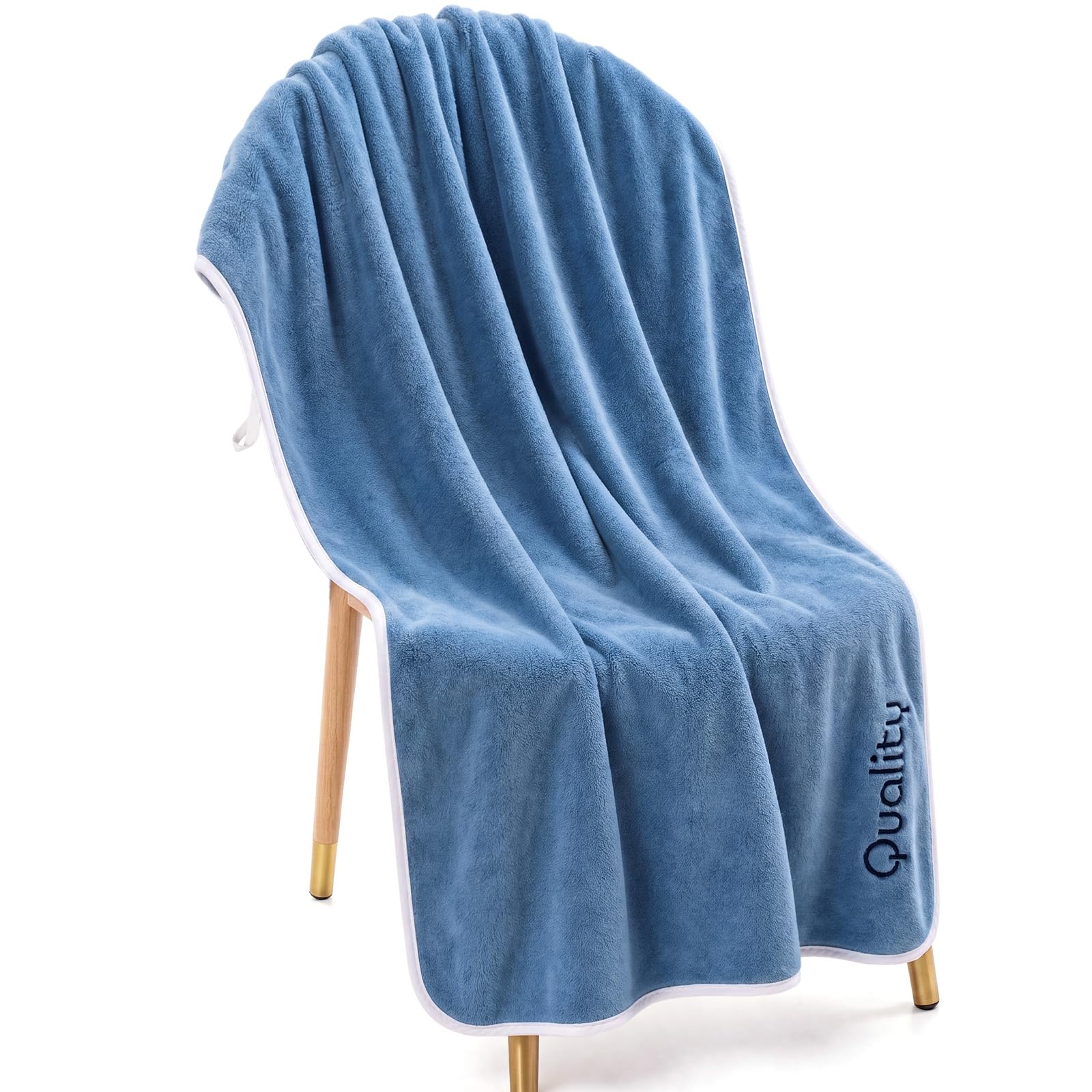 Asciugamano da Bagno Grandi Teli da Bagni 70x140cm, Asciugamani da Bagno Super Morbidi, Asciugamani Bagni Assorbente Veloce Asciugatura Rapida, Asciugamani Doccia Pile Corallo Morbido, Blu