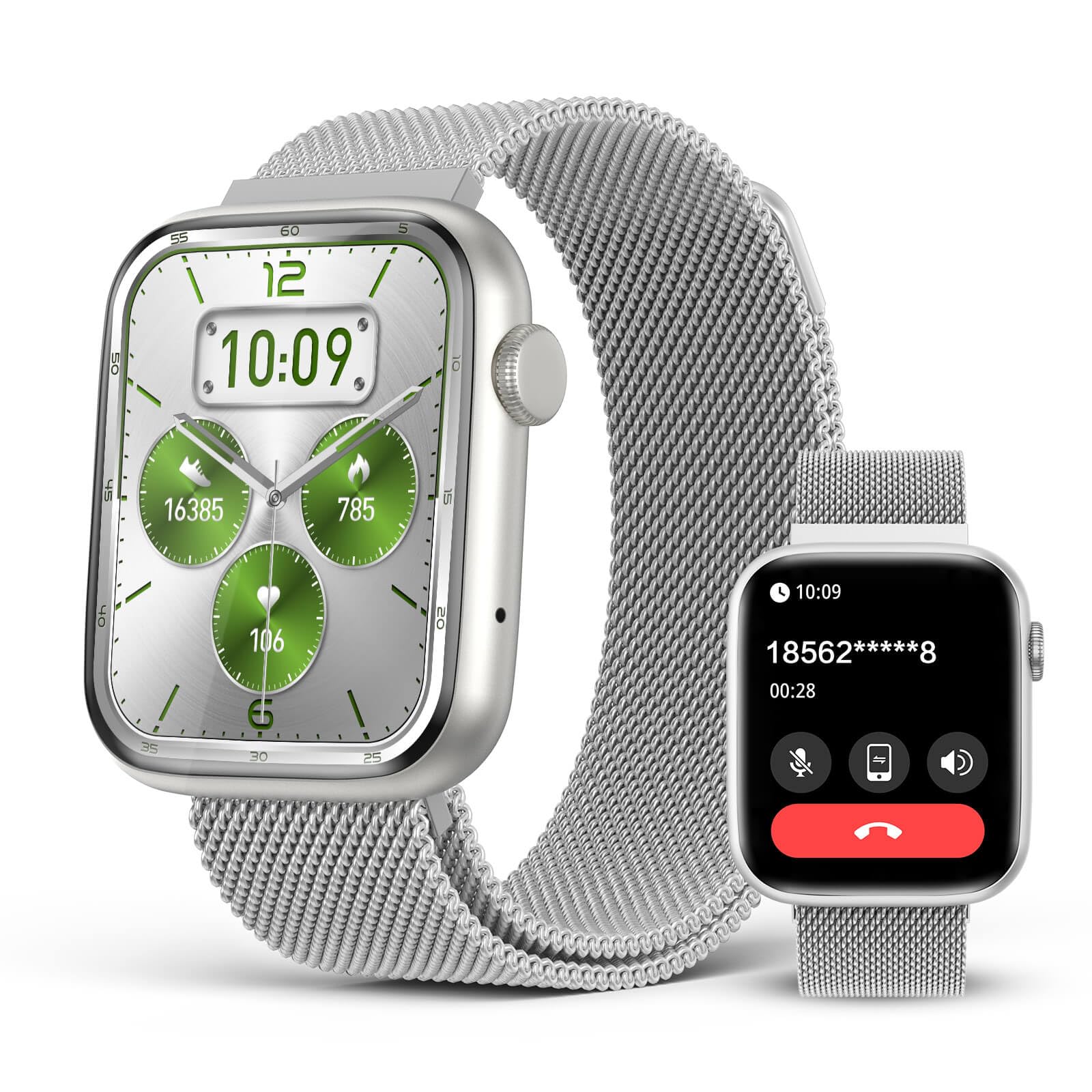 2025 Smart Watches Blood Pressure, 1.9" AMOLED Display with Bluetooth Call, Smartwatch with Da GPT AI/AI Watch Face, 24/7 Heart Rate Stress Sleep Monitor, IP68 Waterproof, Compatible with Android iOS