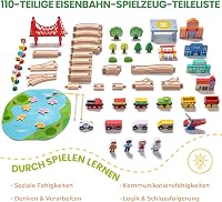 Tiny Land 110 darabos fa vonatszett gyerekeknek 3-7 év 3