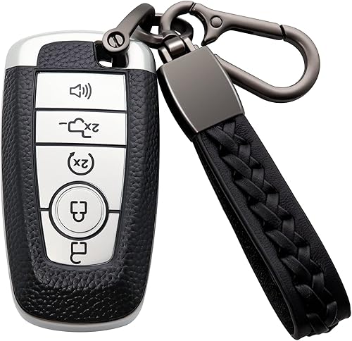 Funda para llavero Ford de TPU suave con llavero de protección completa compatible con Ford Explorer Mustang Fusion Escape F150 F250 F350 F450 F550