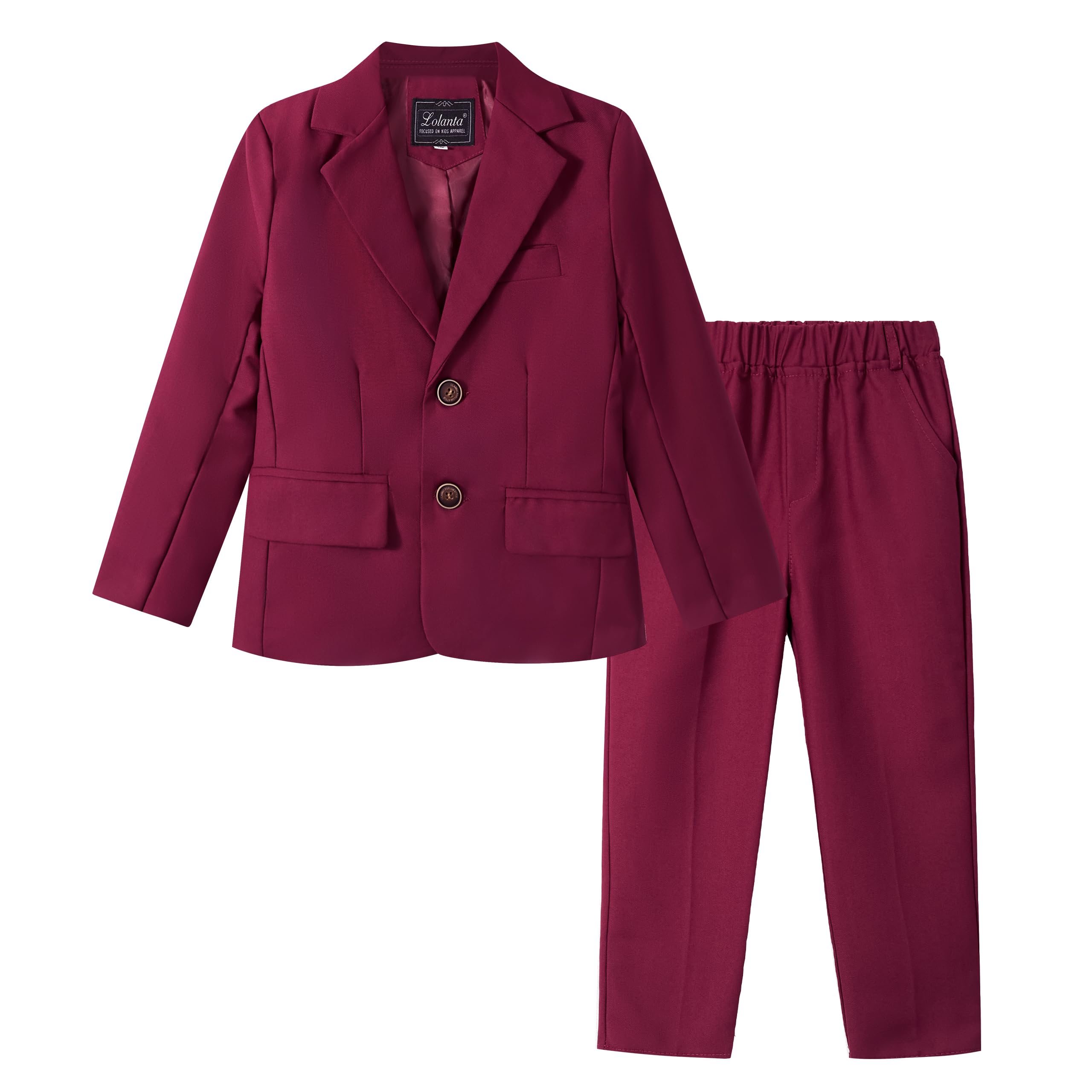 LOLANTA Ensemble de Costume pour garçons, 2 pièces Ensemble de Blazer et Pantalon pour Enfants, vêtements de Loisirs ou Robe de soirée de Mariage 2-13 Ans