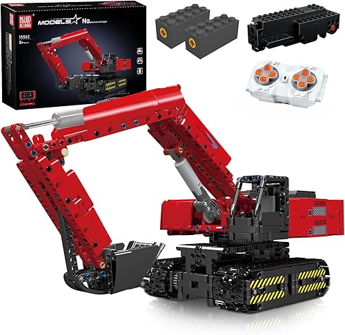 Mould King 15062 Kit de construcción de excavadora de servicio pesado, modelo de construcción de excavadora de control RC APP para construir,
