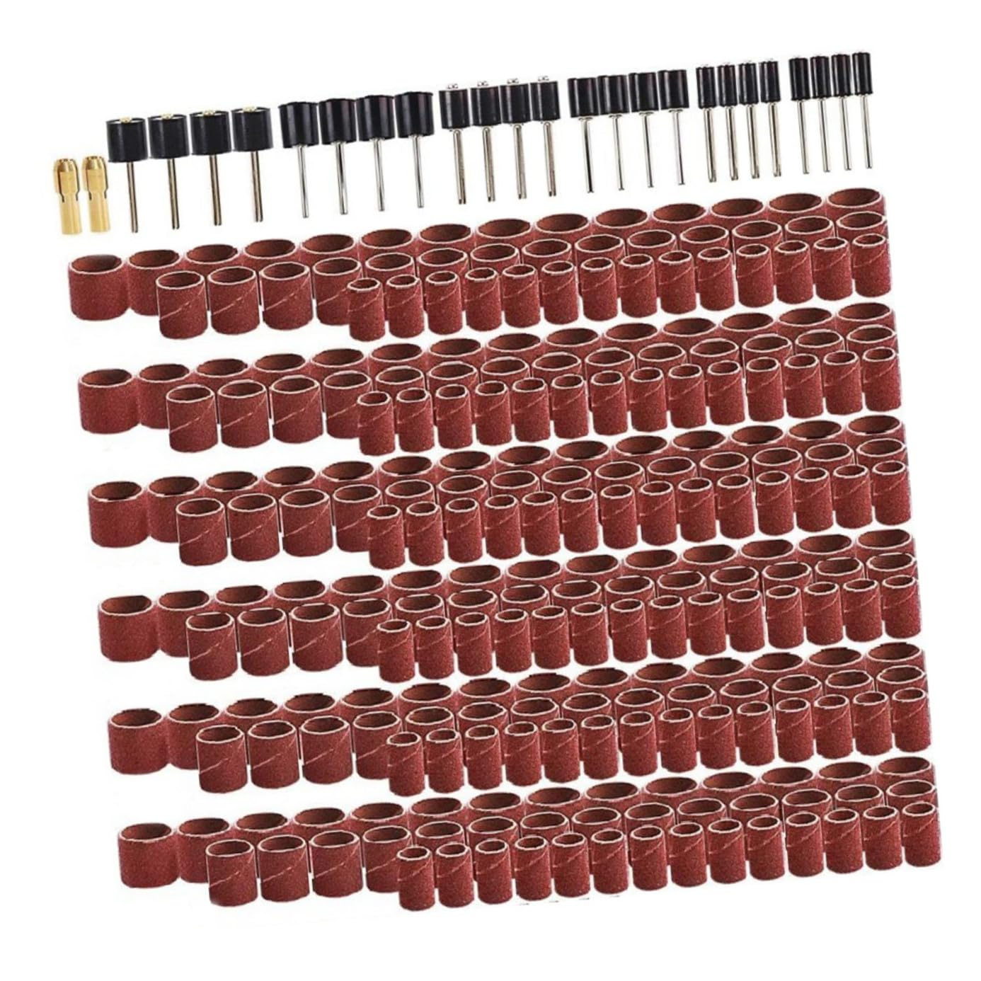 Kit 458 pièces meuleuse électrique avec anneaux abrasifs et disques de ponçage