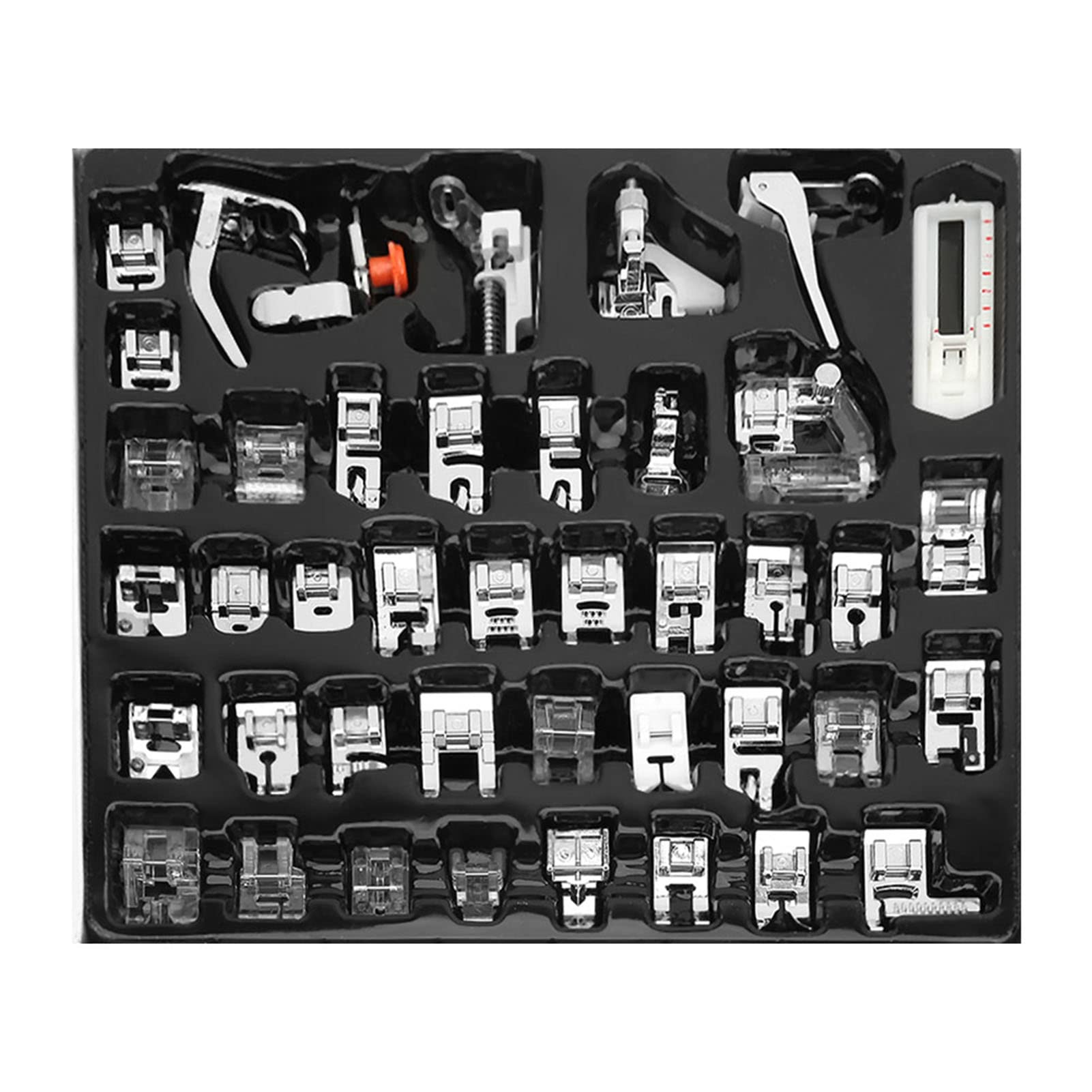 Juego de prensatelas para máquina de Coser 42 Piezas |Kit multifunción para (42 Tipos de prensatelas Simples en versión Inglesa)