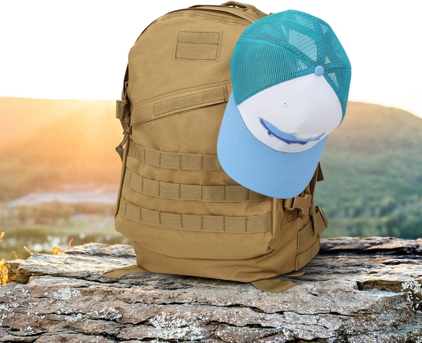 LRD 6 Panel Trucker Hat Performance Outdoor Snapback Adventure Hats for Men and Women Golf Baseball Cap for Sports and Travel