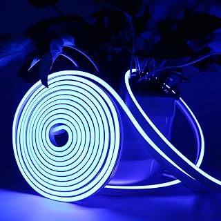 KAVORA 16.4 Feet LED Neon Strip Lights, with 12V Adapter, Waterproof IP65, Silicone Flexible Rope Light for Home Wall Déco... Price In India