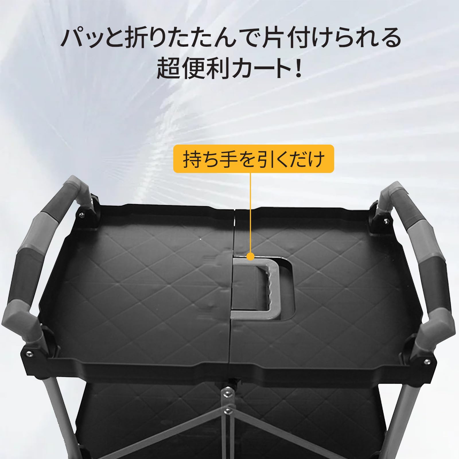 Amazon.co.jp: Yumcute ツールワゴン 折りたたみ 3段 キャスター付き
