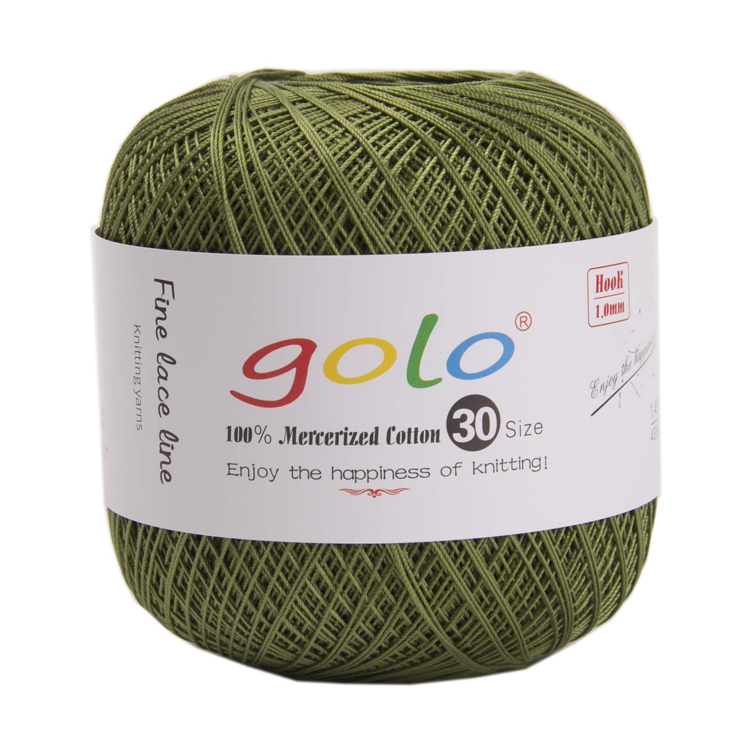 golo Crochet Thread Size 30 for Hand Knitting Cotton Crochet Yarn (Fruit Green)10-3346 — image 1