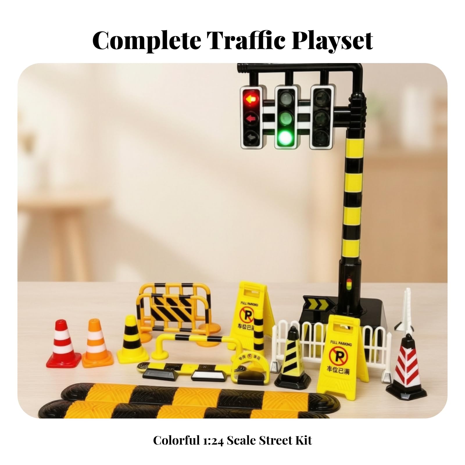 Modello di Traffico Le per Bambini | Colorato, Gioco Educativo l Traffico, Stimola la creatività, per Scrivania, Stile B