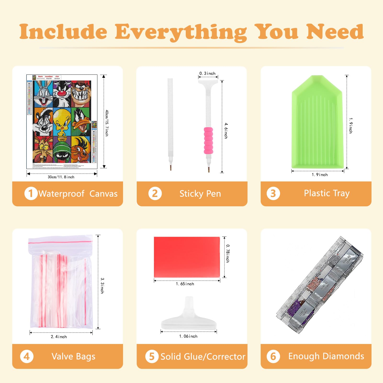 Kit De Manualidades Con Diamantes De Imitación – Diseño De Zorro, Incluye 15 Piedras De Colores Y Herramientas Para Niños Y Adultos