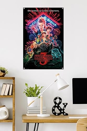 Miniatura 2 de Trends International Netflix Stranger Things: Season 3 - Póster de pared de una hoja, 22.37 x 34.00 pulgadas, paquete de póster y alfiler