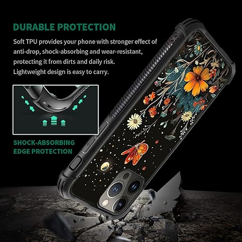 Vista 76 de Case for iPhone 15 Plus - Stained Glass Mosaic Fiesta Fun Case with Tempered Glass Back and Soft Silicone TPU Shock Protection