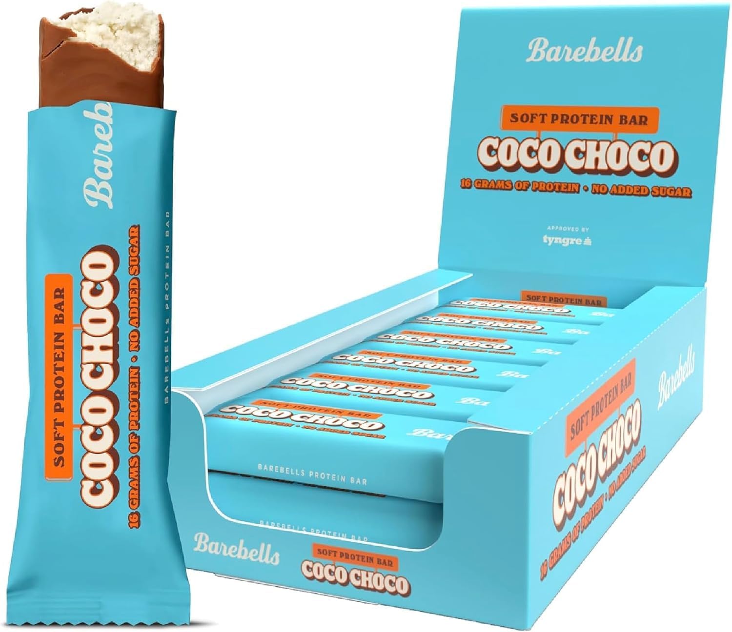 Barebells Protein Bars – Coco Choco – 12 x 55g (1.94oz) | 16g High Protein Chocolate & Coconut Bar • Low Sugar, Low Carb • Keto, Post-Workout, Gym & On-the-Go Healthy Snack