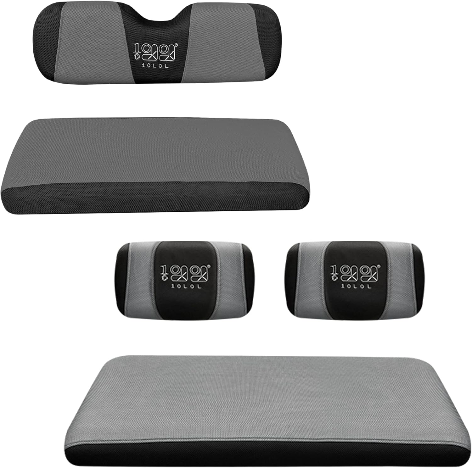 10L0L Golf Cart Front & Rear Seat Covers Full Set for
