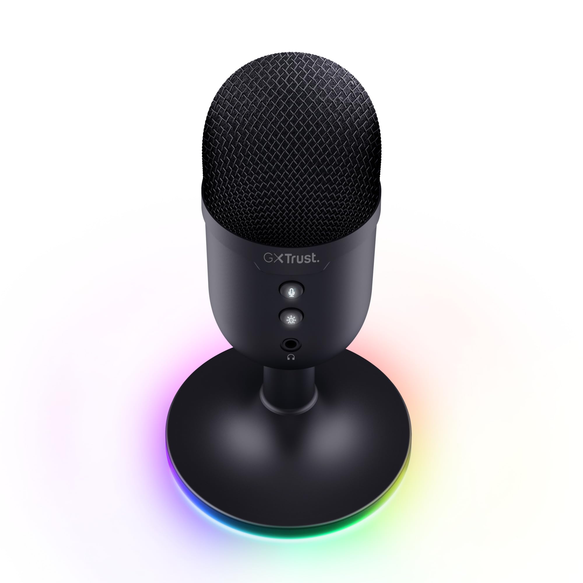 GXTrust 236 Yami Microfono a Condensatore USB da Streaming per Podcast, Gaming, Discord, Twitch, Youtube, Microfono ASMR con Pulsante di Silenziamento, Schema Cardiode, RGB - Nero