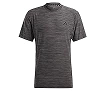 adidas Uomo Train Essentials Stretch Training Tee, Black, Grey Five, Black, M