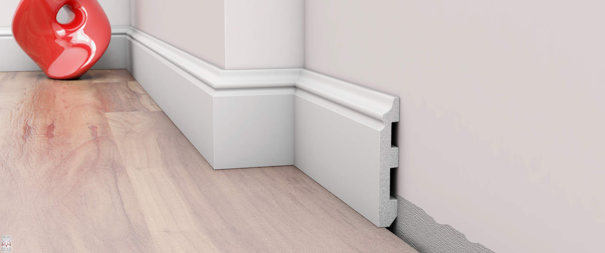 10 battiscopa da 20 metri, colore bianco, materiale duro, decorazione da parete, pavimento, soffitto (DP5)
