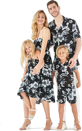 Hawaii Hangover Family Matching Hawaiian Clothes, Midnight Bloom