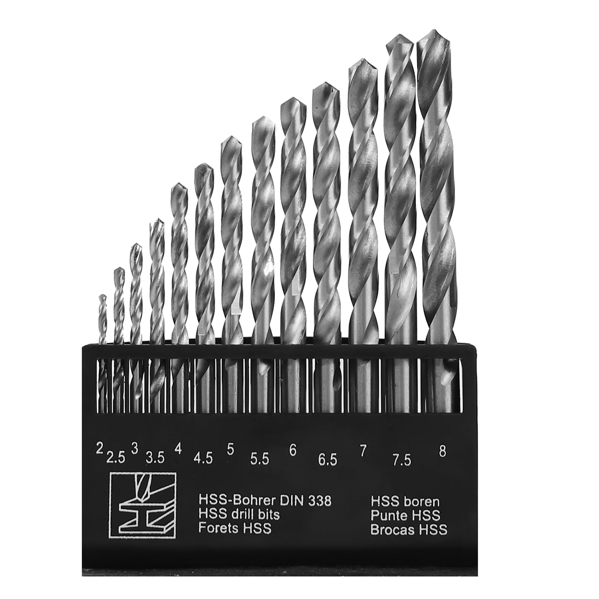Dekton 13pc Metal Hss Drill Set Pro Metric 2mm - 8mm Steel Metal Wood Bits