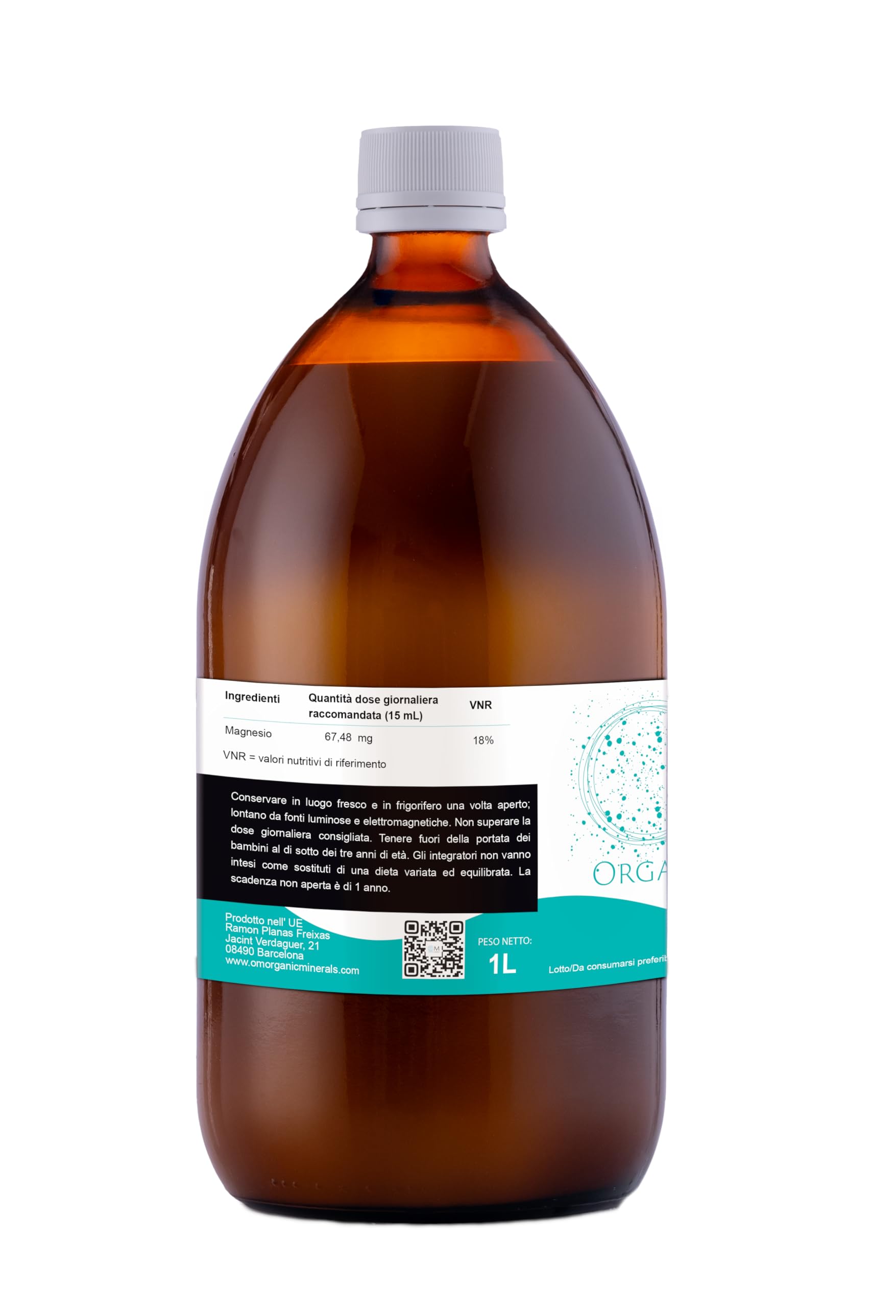 Ormus Organic Mineral 1000 mL - Ormus Premium - Ormus Concentrato - Acqua di mare - Ormus marino - Minerali - Oligoelementi - Mono-Atomi - Liquido - 1 unità