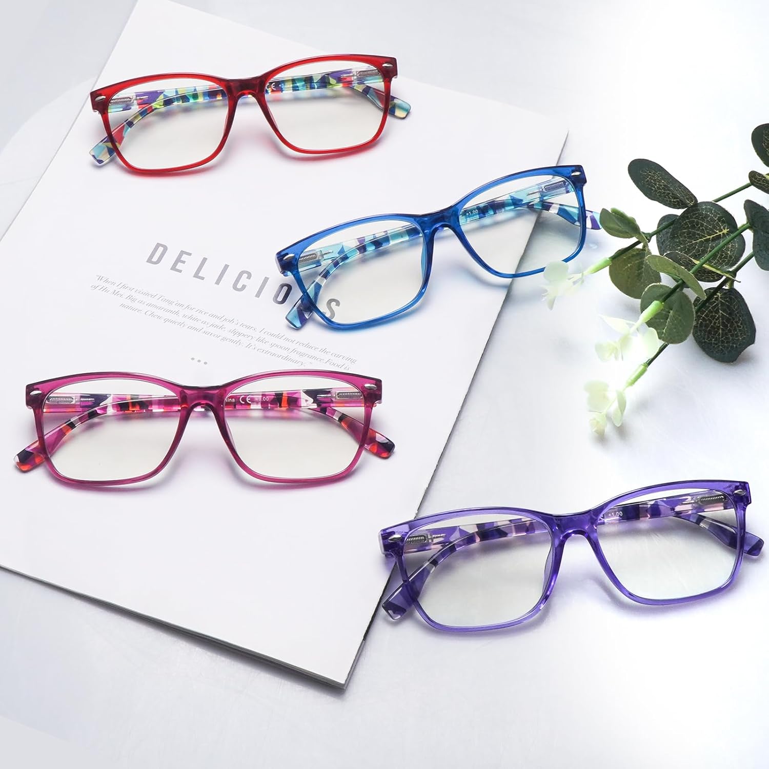 CLASAGA Progressive Multifocus Reading Glasses for Women, Blue Light Blocking Ladies Computer Readers with Spring Hinge. - Image 7