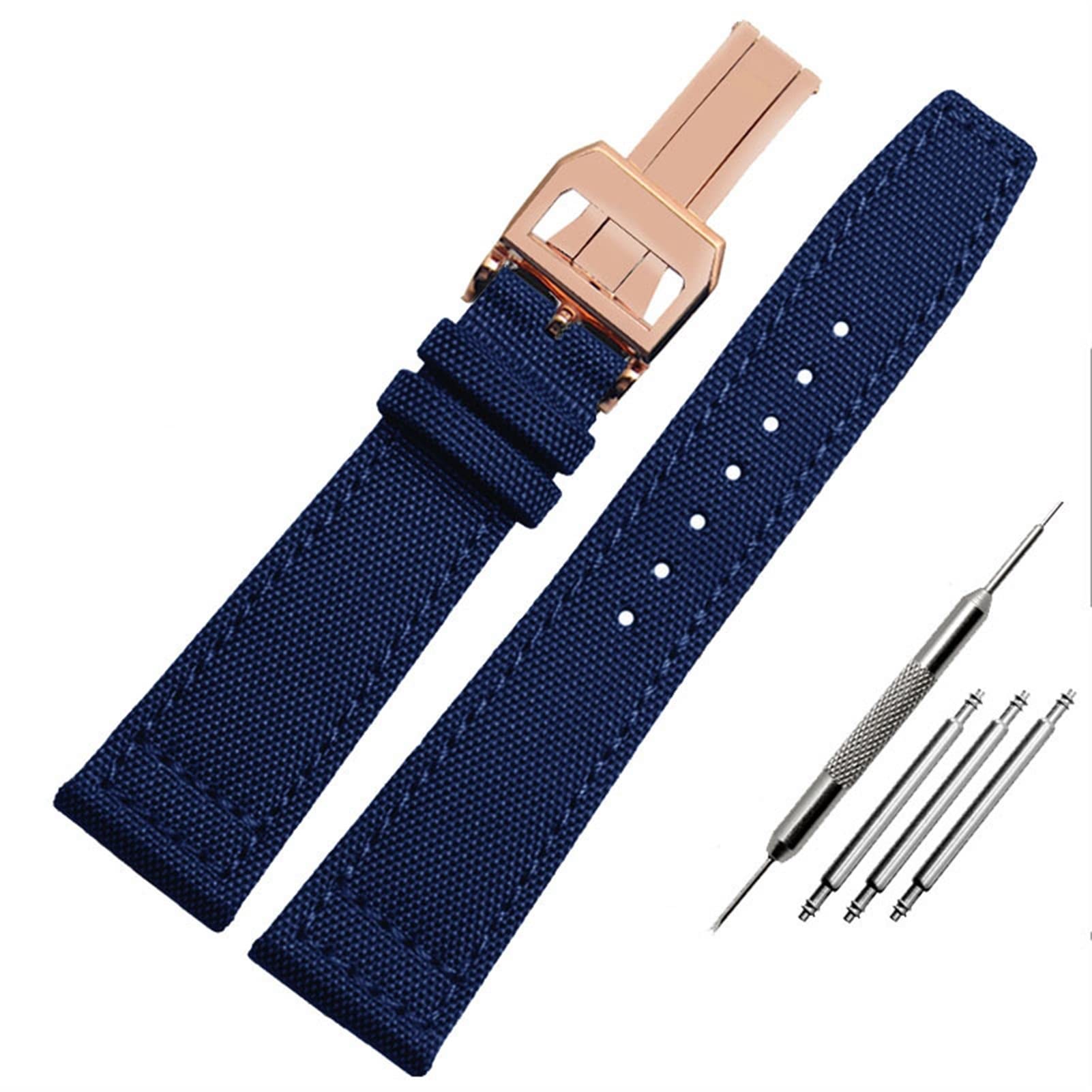 Nylon Watch Band Dla IWC Portugalski Pilot Seria 20mm 21Mm 22mm Zegarki Na Rękę Płótno Bransoletka, produkt wielobarwny, 22mm