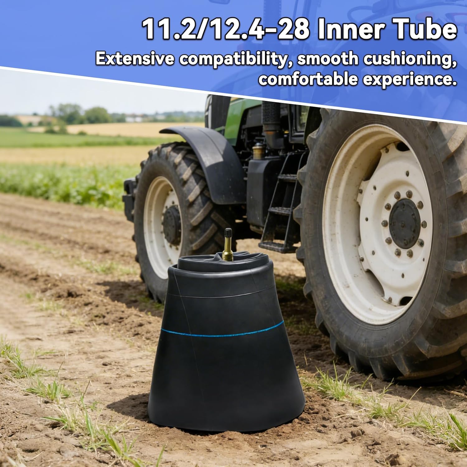 11.2/12.4-28 Inner Tube 11.2x28 12.4x28 Tire Tubes with Straight Valve for Farm Tractors Trucks