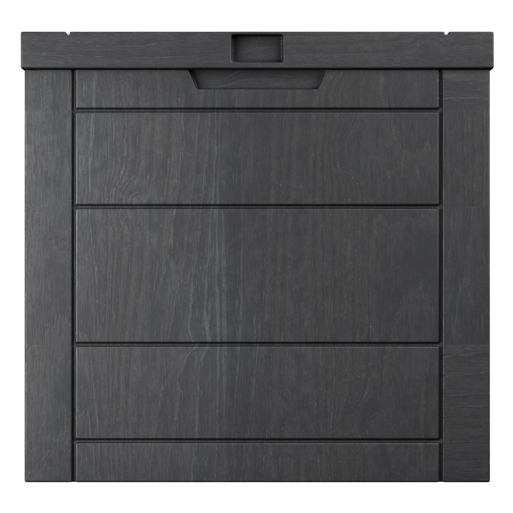 FRANKYSTAR® Neo 35 - Baule Portaoggetti da Giardino 54x53x56 cm Contenitore Lucchettabile in Resina Antracite