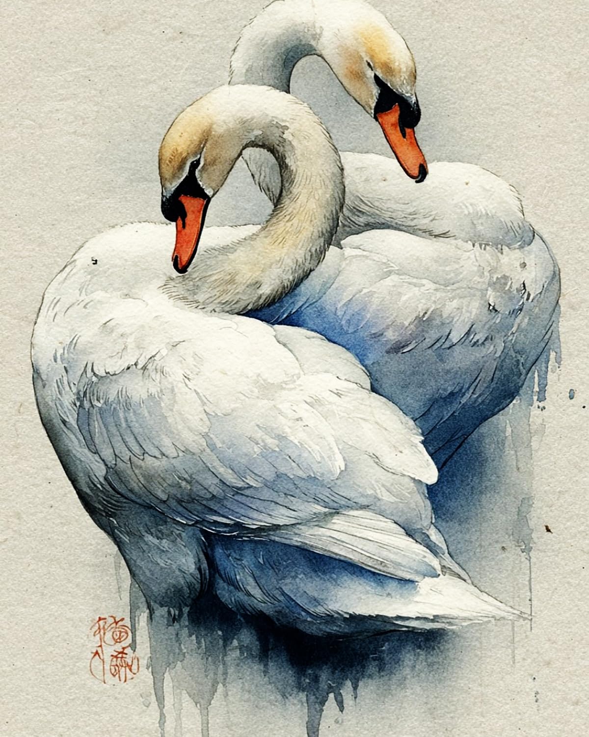 LIUBAISHI Paint by Numbers Kit for Adults – 16x20 Inch | DIY Oil Painting for Home Wall Decor, Relaxing Craft Set, Gift for Adults with Acrylic Paints-Two Geese nestled Together