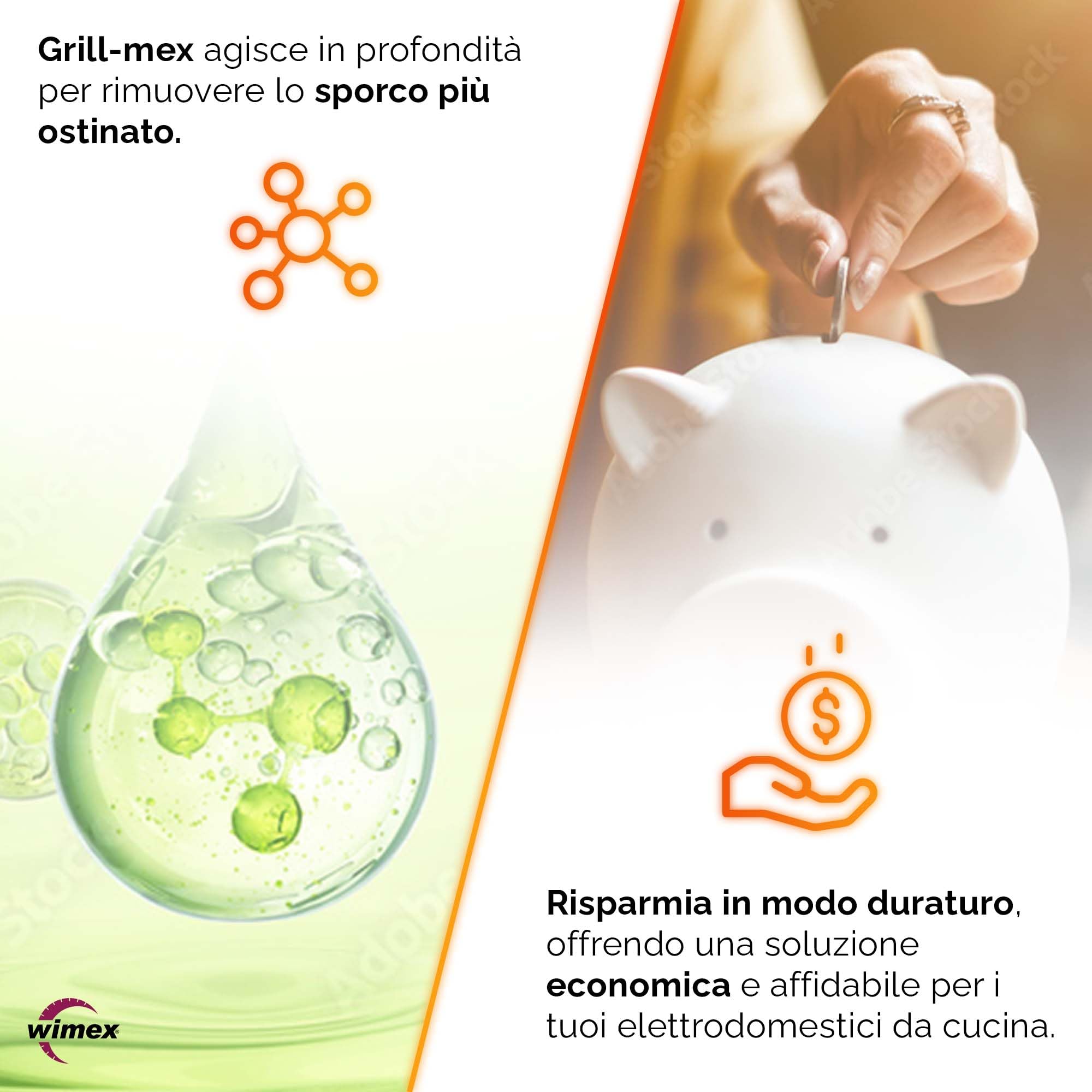 Wimex Grill-mex Spray Detergente per Forno, Grill e Piastre - Pulizia Intensa. 750ml