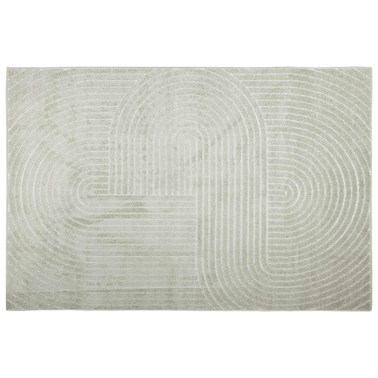 Tapis de sol Palmeras vert 200x140 cm en polyester lavable pour salon