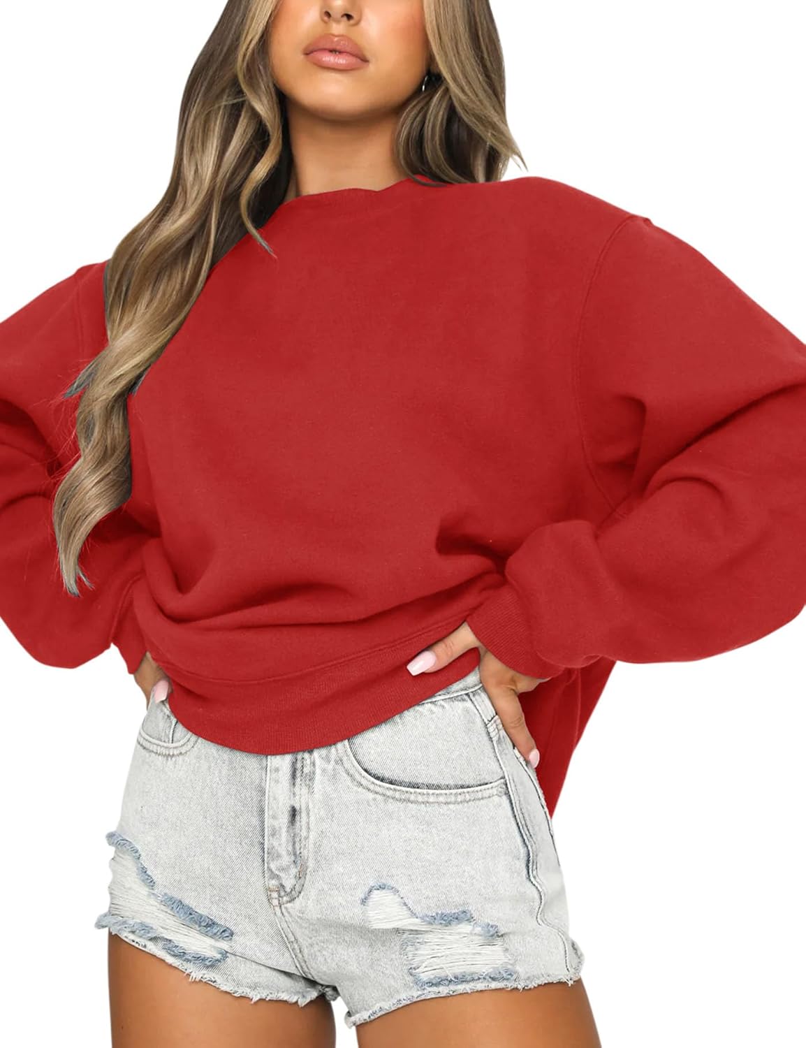 Orchidays Women's Casual Crewneck Sweatshirt Long Sleeve Loose Fitting Pullovers Fall Tops - Image 3