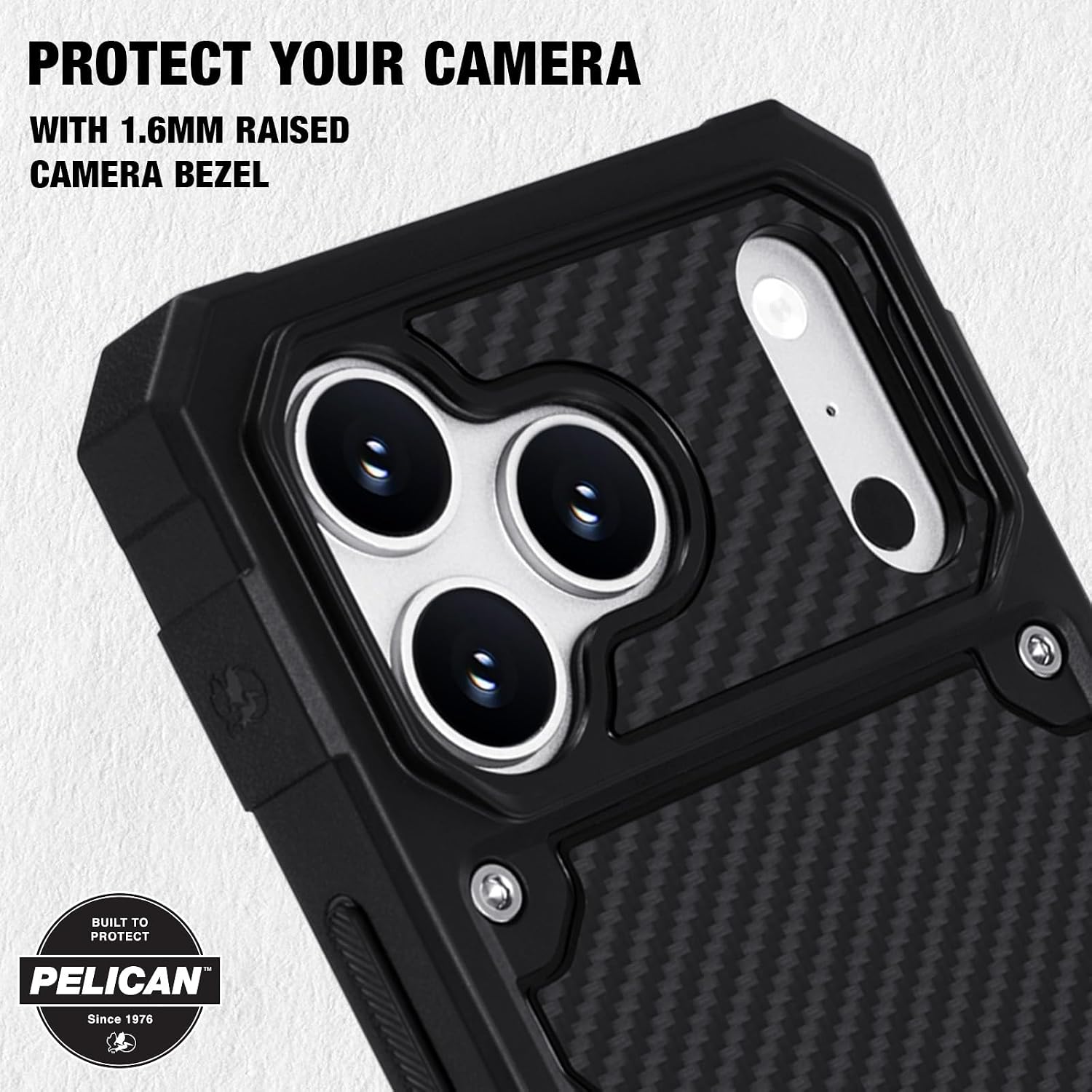 Pelican Shield iPhone 18 Pro Case - Rugged MagSafe Phone Case - Carbon