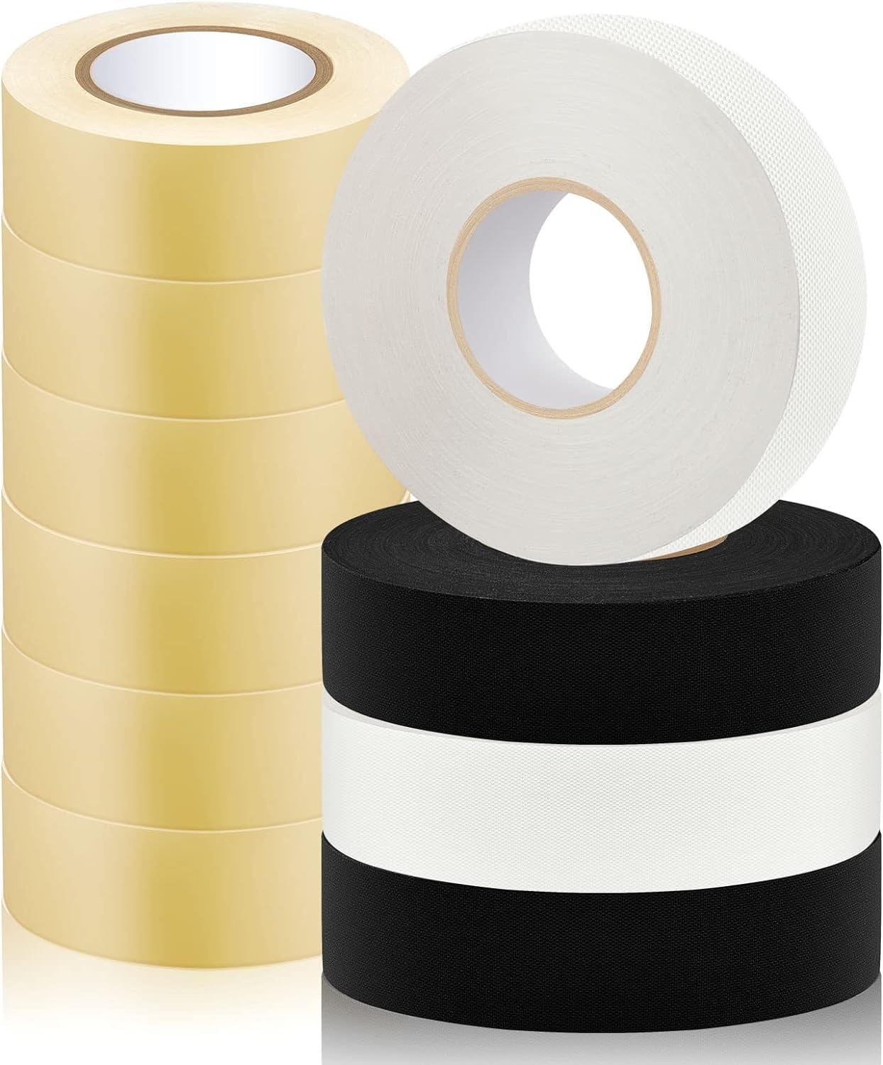 THE WHITE SHOP Hockey Tape Multipurpose Hockey Stick Tape Adhesive Shin Pad Sock Tape for Ice Skate Sports Gifts Gear Equipment(6PCS)