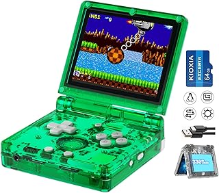 RG35XXSP Flip Portable Retro Handheld Game Console,RG35XXSP 3.5 Inch IPS Screen Linux System with 64G TF Card Pre-Installed 5532 Games,Clamshell Games Consoles Supports 5G WiFi Bluetooth HDMI xxsp