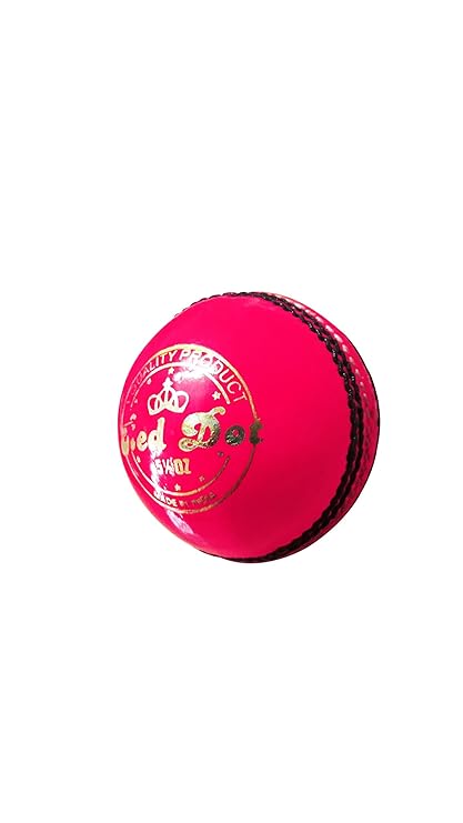 DSC Red Dot Leather Cricket Ball (Pink, Club)