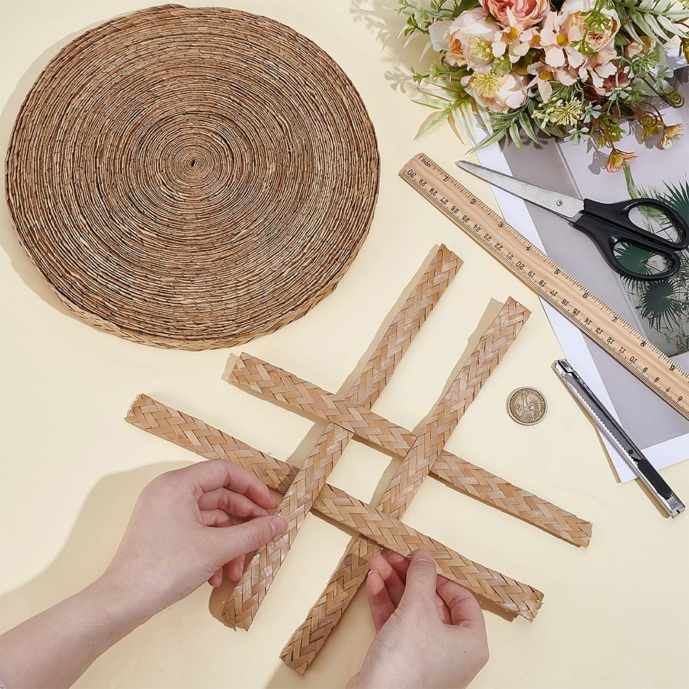 NBEADS Nastro di Paglia di Grano Da 50 m per Realizzare Cappelli, Nastro Intrecciato In Paglia per Cappelli Da Modisteria, Largo 20mm Intrecciato per Cappelli Cestini Borse Vasi Fai Da Te