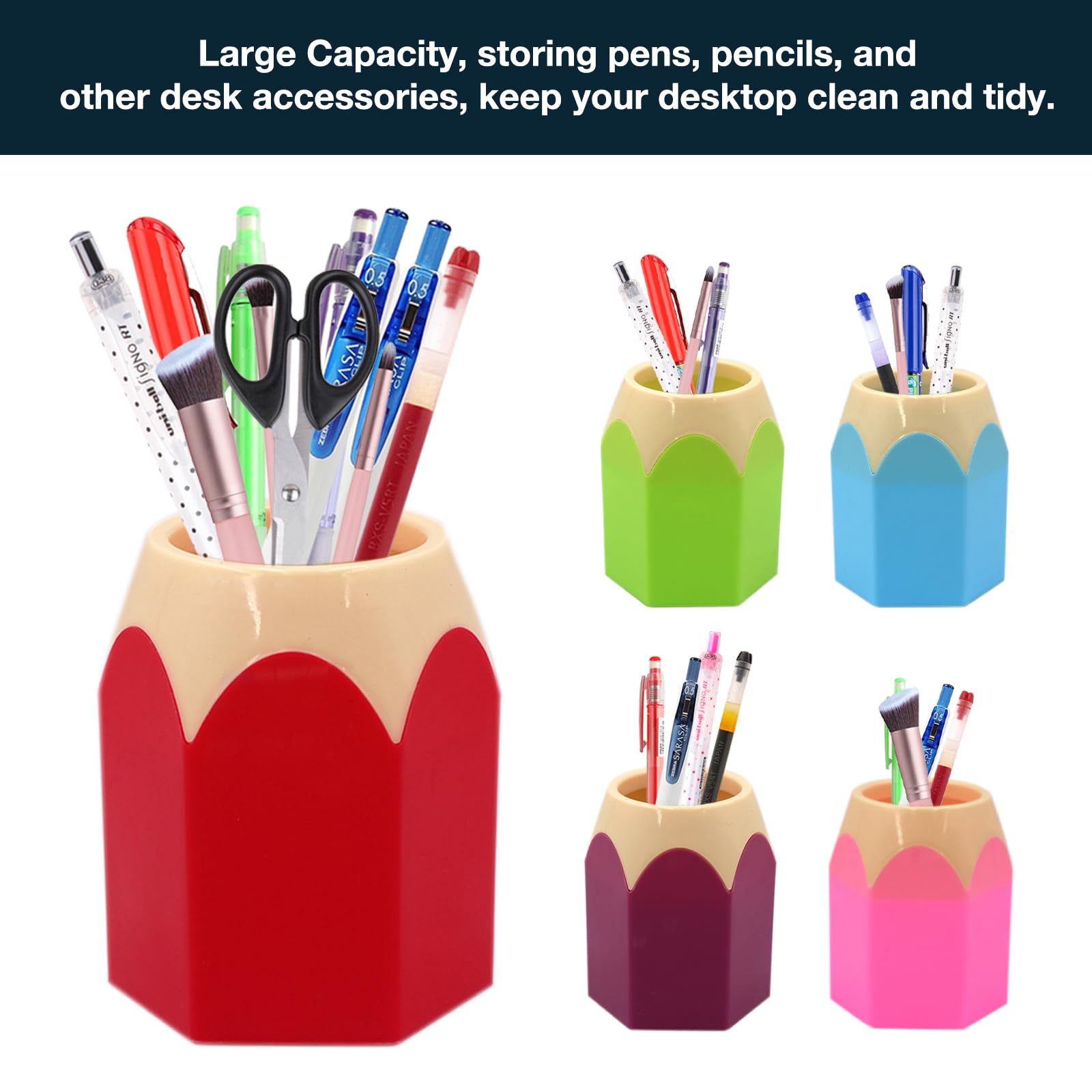 MAINOSHY 5 Pack Pencil Holder Cup - Image 4